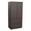 Haworth Used 30 In Storage Cabinet w Two Drawer Filing, Pewter