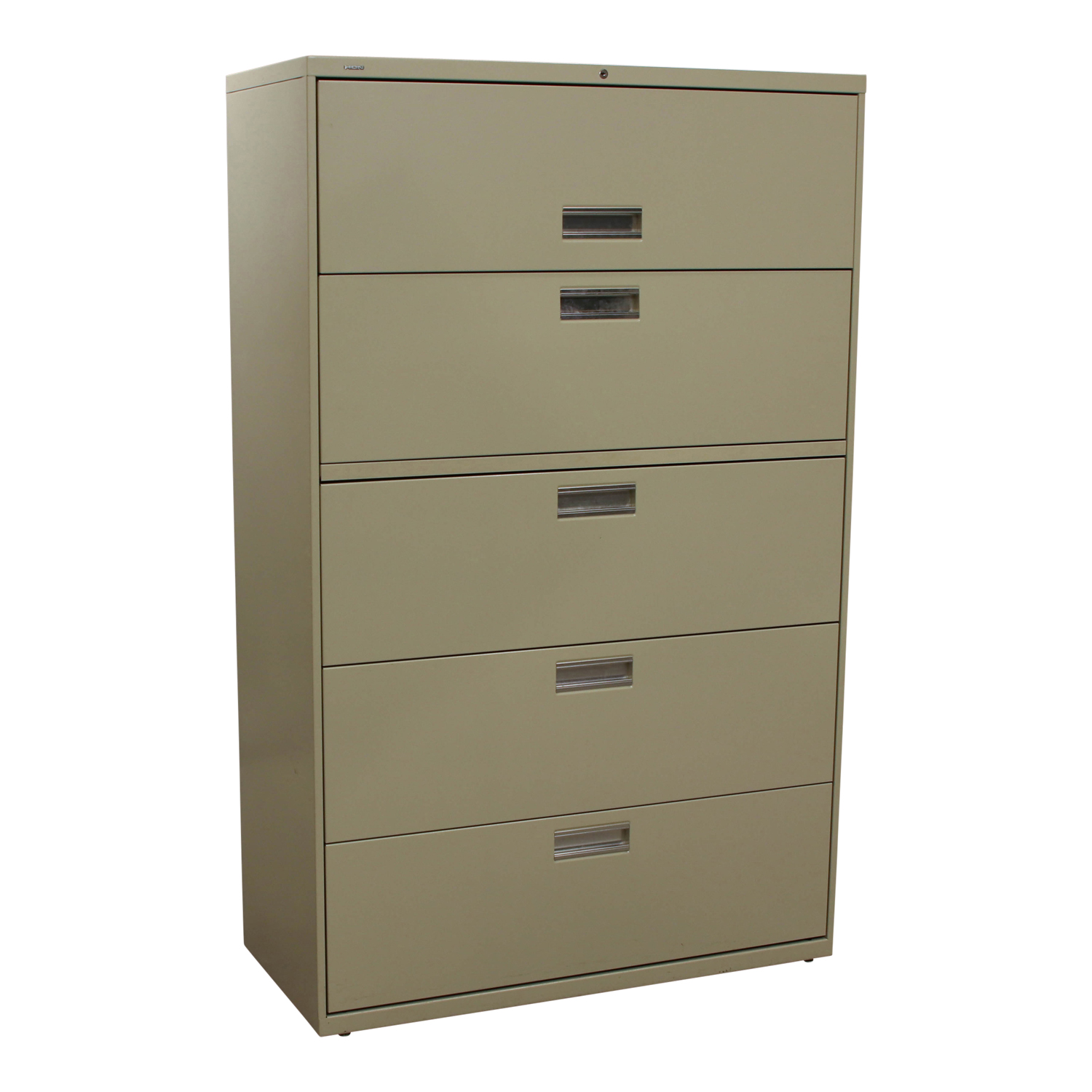 Hon Used 5 Drawer 42 Inch Lateral File, Putty