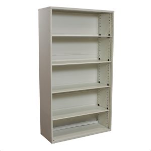 Steelcase 5 Shelf Used Bookcase, White