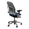 Steelcase Leap V2 Used Platinum Task Chair, Blue Night