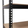 Used 18x36x72 In Metal Shelving, Black