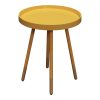 18 In Round Used Side Table, Yellow