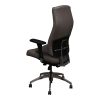 Global Used High Back Ergonomic Task Chair, Gray PU Leather