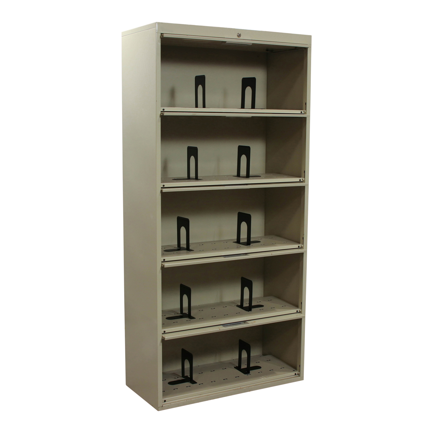 HON 5 Drawer Used 36 Inch Open Shelf Lateral File, Putty