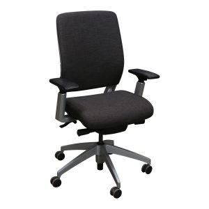 SitOnIt Amplify Used Task Chair w Platinum Frame, Smoke Gray