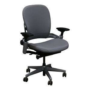 Steelcase Leap V2 Plus Used Task Chair w Platinum Frame, Gray