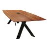 Davis 10 Foot Used Boat Shaped Solid Wood Conference Table, Teak