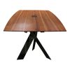 Davis 10 Foot Used Boat Shaped Solid Wood Conference Table, Teak