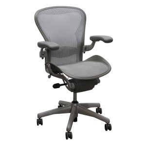 Herman Miller Aeron Used Size C Full Function Task Chair, Zinc