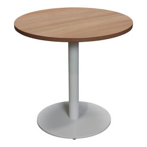 Used 30 In Round Laminate Cafe Table, Light Walnut