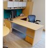 Herman Miller Used Wood Veneer L-Shaped Desk Set w Right Return, Maple