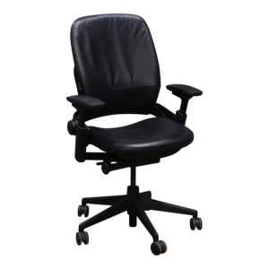 Steelcase Leap V2 Used Task Chair, Black Leather