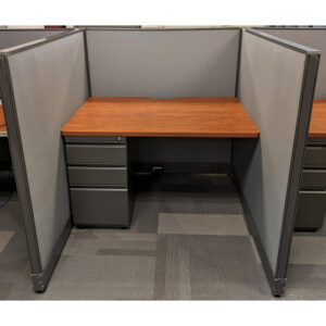 4x4 Haworth UniGroup Used Telemarketing Cubicles, Blue Gray