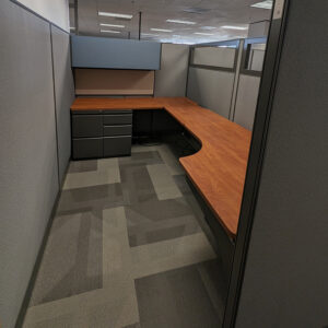 6x8 Haworth UniGroup Used Cubicles w Glass, Blue Gray