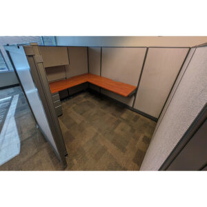 8x6 Haworth UniGroup Used Cubicles w Sliding Door, Taupe