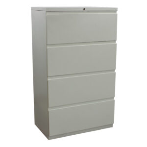 Haworth Used 4 Drawer 30 Inch Lateral File, White