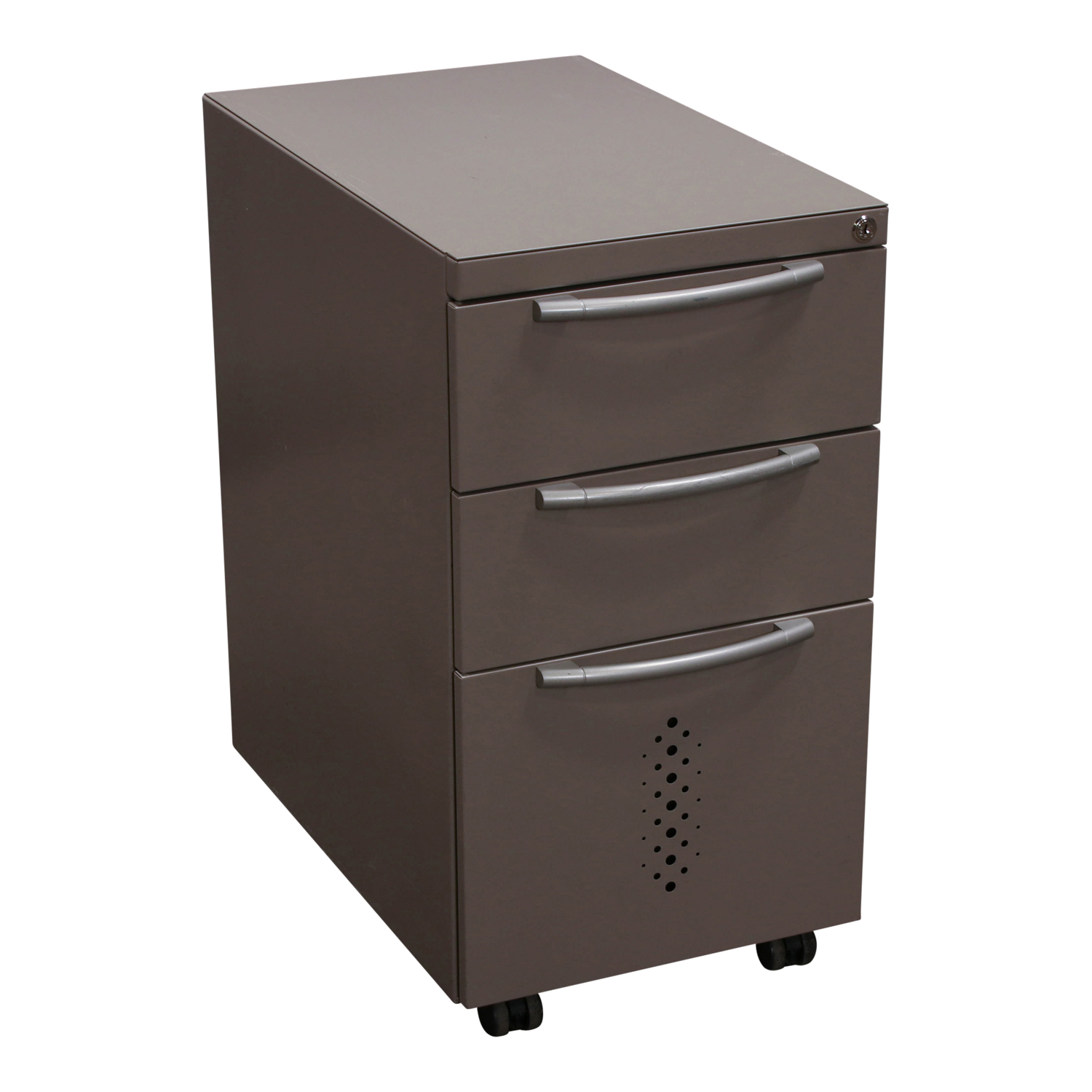 Haworth Used Box Box File Mobile Pedestal, Taupe