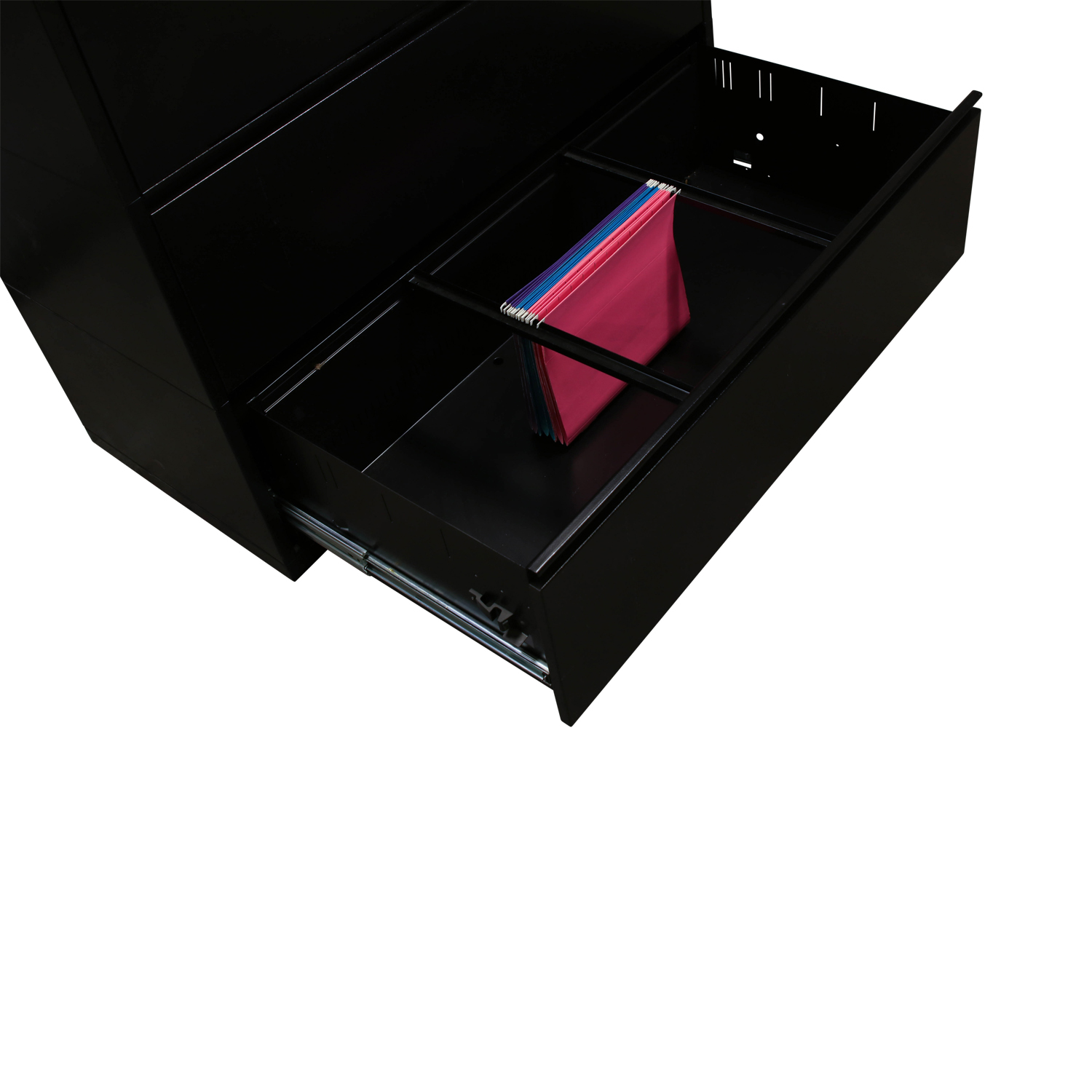 Herman Miller Meridian Used 42 Inch 5 Drawer Lateral File, Black