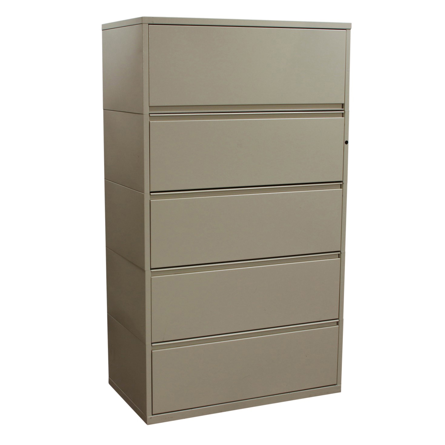 Herman Miller Meridian Used 30 Inch 5 Drawer Lateral File, Light Putty