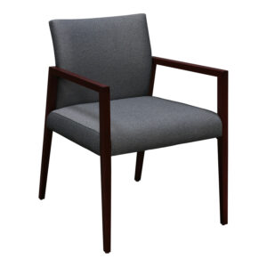 JSI Used Mahogany Wood Side Chair, Gray