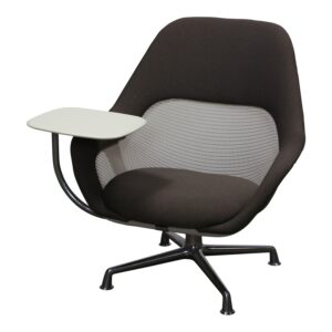 Steelcase Coalesse SW_1 Used Swivel Lounge Chair w Right Tablet, Charcoal