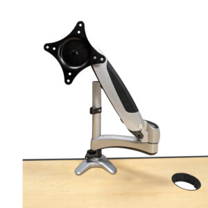 Used Single Monitor Arm, Black and Silver