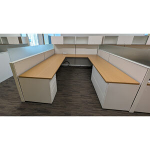 8x8 Herman Miller Canvas Used Cubicle, Light Taupe