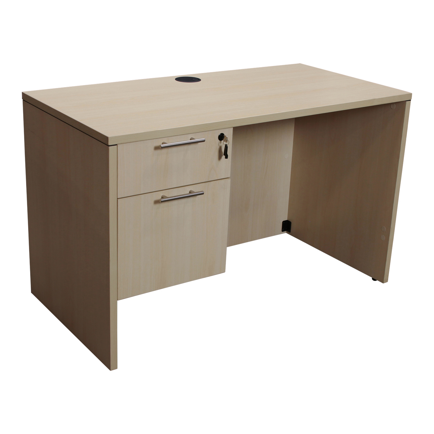 Jersey Factory Clearance 24x48 Single Pedestal Desk, American Maple