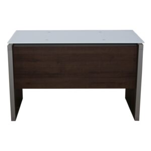 Manhattan 24x48 Table Desk with Glass Top, Truffle