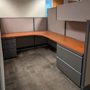 6×8 Haworth UniGroup Used Cubicles, Taupe