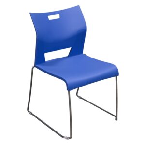 Global Duet Used Stack Chair, Blue