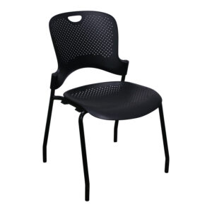 Herman Miller Caper Used Armless Stack Chair, Black