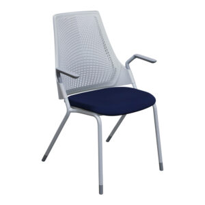 Herman Miller Sayl Used Stack Chair, Navy and White