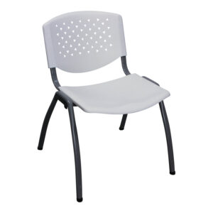 Used Plastic Stack Chair, White