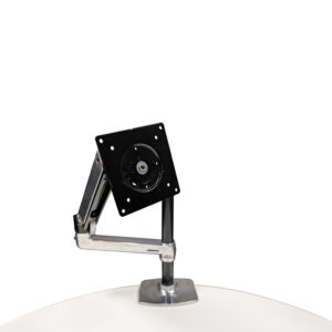 Ergotron Used Single Monitor Arm, Chrome and Black