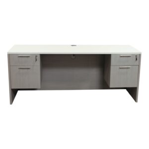 Newport 24x72 Knee Space Credenza, Mishan Cloth and White