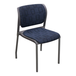 SitOnIt InFlex Used Stack Chair, Blue Pattern