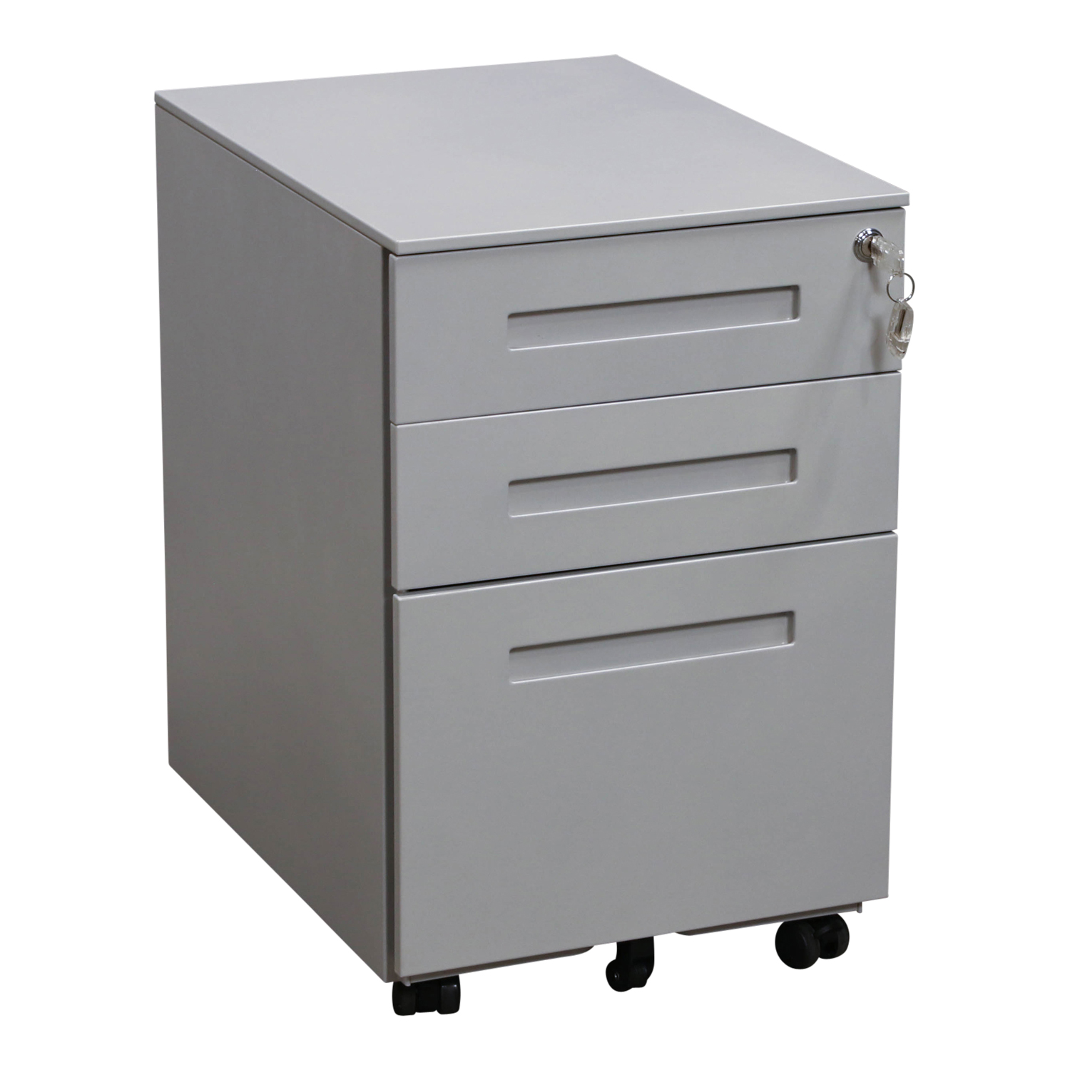 goSIT Box Box File Mobile Metal Pedestal, Silver