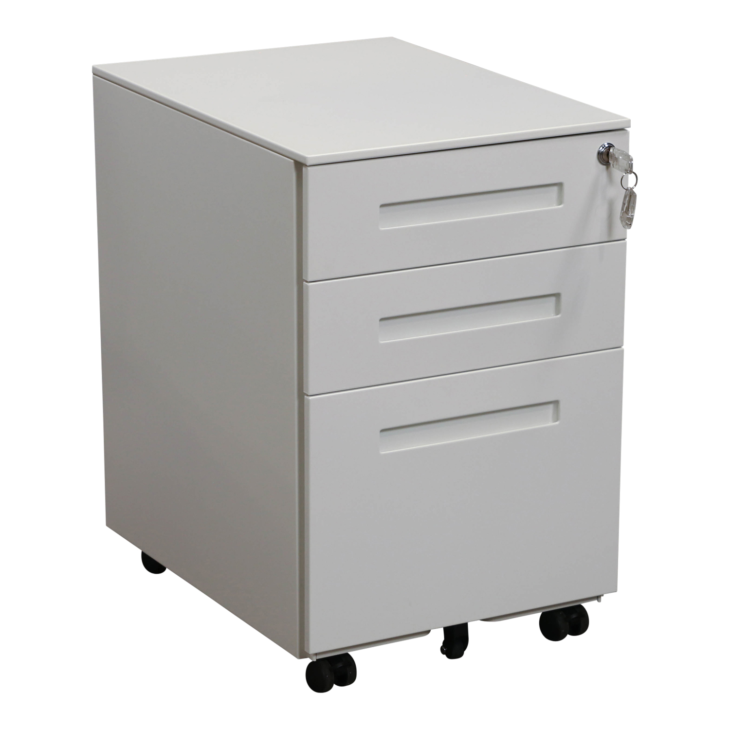 goSIT Box Box File Mobile Metal Pedestal, White