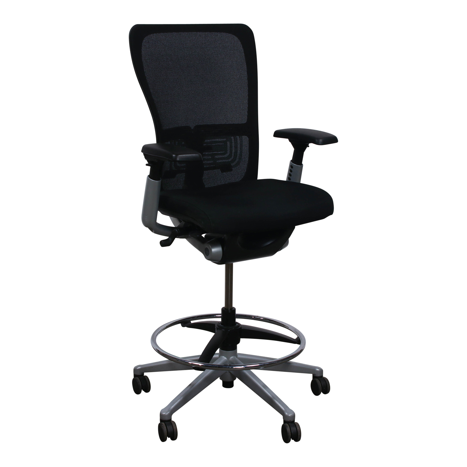 Haworth Zody Classic Mesh Back Used Task Stool, Black - National Office ...