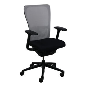 Haworth Zody Used Light Gray Mesh Back Conference Chair, Black Seat