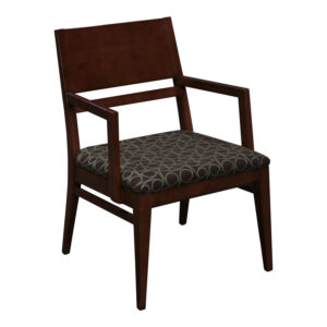 OFS Used Walnut Wood Side Chair, Brown Pattern