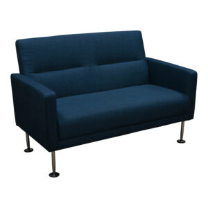 Celeste by goSIT Modern Fabric Reception Loveseat, Dark Blue