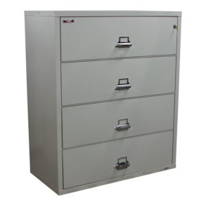 Fireking Used 4 Drawer 44 Inch Lateral Fire File, Platinum