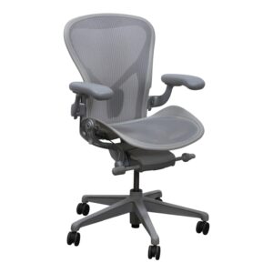 Herman Miller Aeron Remastered V2 Used Size B Task Chair, Mineral