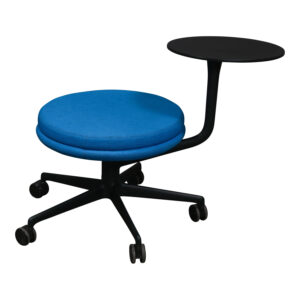 Keilhauer Juxta Used Stool w Swivel Tablet, Blue and Black