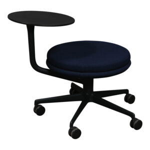 Keilhauer Juxta Used Stool w Swivel Tablet, Navy and Black