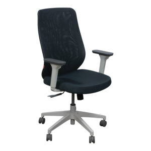 Poppin Max Used Mesh High Back Task Chair, Dark Gray