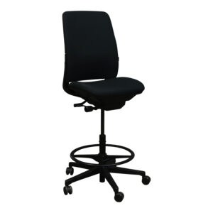 Steelcase Amia Used Armless Stool, Black