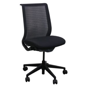 Steelcase Think V2 Used Mesh Back Armless Chair, Graphite